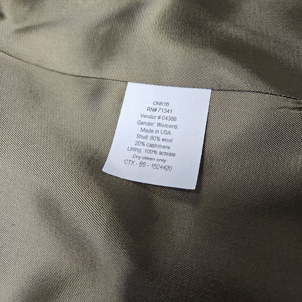 LL Bean Vintage Wool Cashmere Blend Blazer Jacket Camel Tan Brown Women’s 6 - Picture 8 of 8